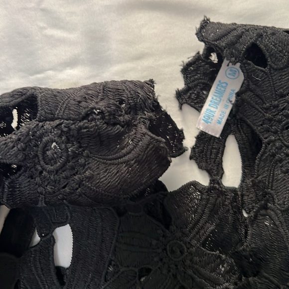 4Our Dreamers Black Floral Eyelet Maxi Dress - Picture 5 of 6